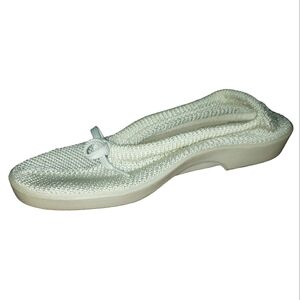 Arcopedico by Elio Parodi Sec V Control 4 Cream Knit Mesh Barefoot Slip On Shoes
